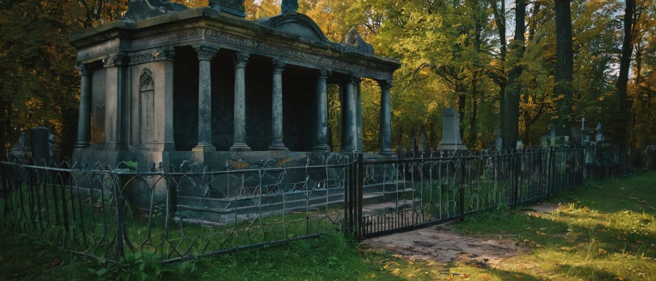 Tomb with a fence, early 20th century (Knop’s burial at the Vvedensky cemetery)